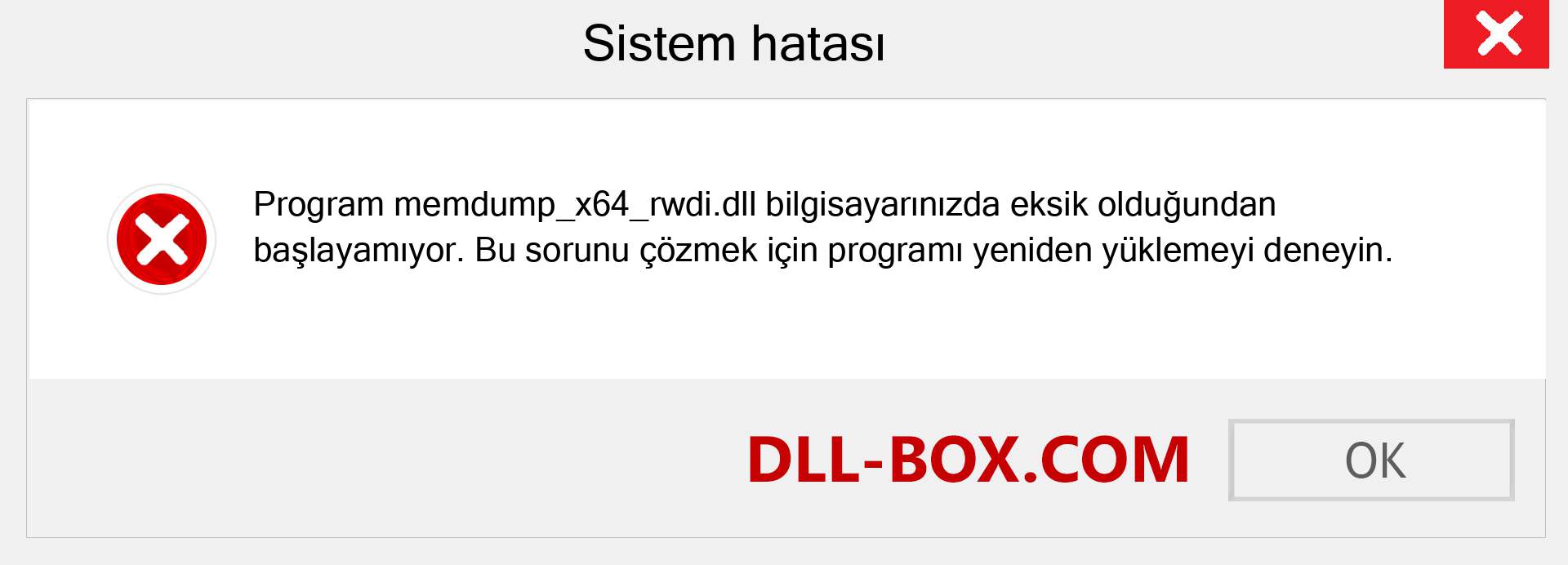 memdump_x64_rwdi.dll dosyası eksik mi? Windows 7, 8, 10 için İndirin - Windows'ta memdump_x64_rwdi dll Eksik Hatasını Düzeltin, fotoğraflar, resimler